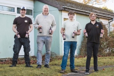 Joined in support: Gary Jagger of Totnes Brewing Company, Barnaby Harris of Barnaby’s Brewhouse, Mat Henney of New Lion Brewery and George of Bridgetown Brewery