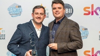 Beautiful spot: Cornish Inns team 'cannot wait' to open fifth site with St Austell Brewery (Pictured: operators Chris and Jason Black at the BII Licensee of the Year 2021 awards)