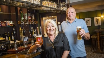 Over the moon: licensees Liz and Roy Brown