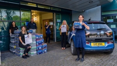 Thirst quencher: St Austell and Pub Grub teamed up to deliver soft drinks to the Royal Cornwall Hospital