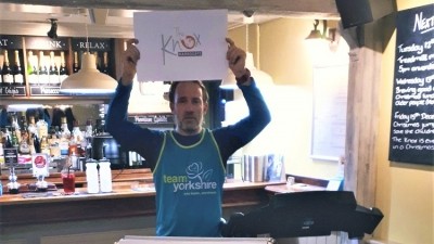 Marathon man: Former royal marine Ward will be completing 12 treadmill marathons in 12 days in training for a multi-day ultra marathon in the Sahara desert to raise money for Yorkshire Cancer Research 