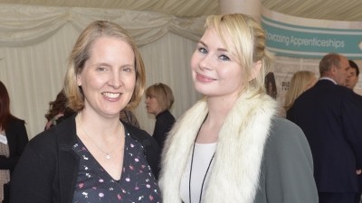 Career alternative: Emma Reynolds MP (L) attended last year's hospitality apprenticeships event 
