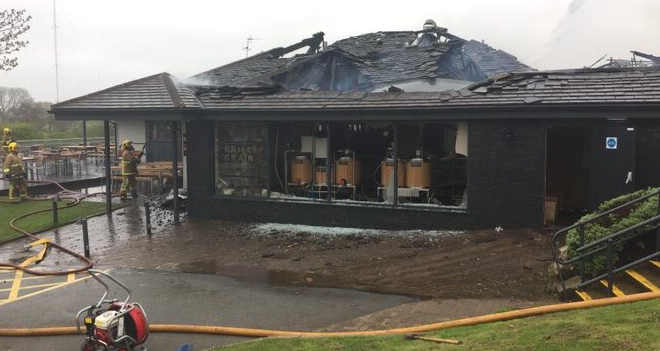 Aftermath: the Grill & Grain has been gutted by fire (pic:@Pirateofchance)