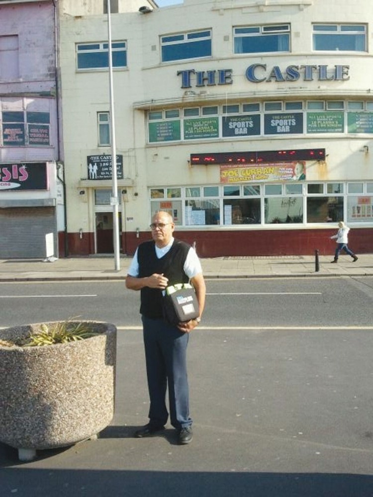Dave Daly with one of the defibrillators