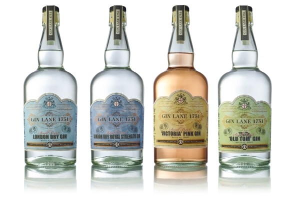 The new range of Gin Lane 1751 gins.