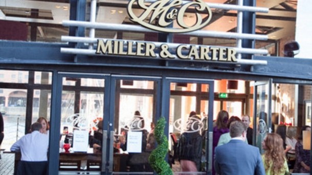 Premium brand: Miller & Carter steakhouses have been key to a rise in food and drink sales