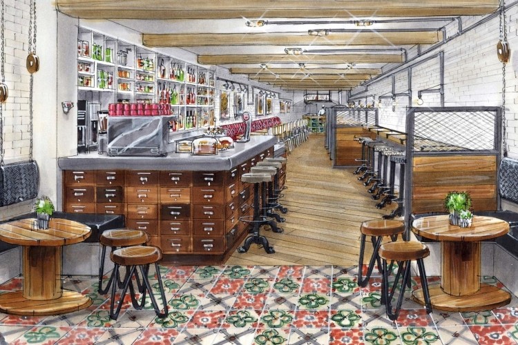 Urbano32: An artist's impression of Ian Wade's new pizza restaurant, due to open in November