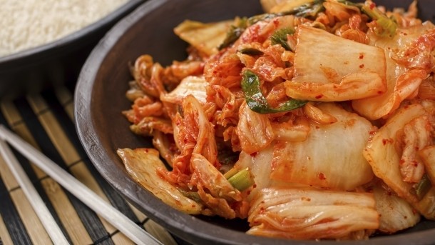 Kimchi is popular for its spicy, acidic flavour