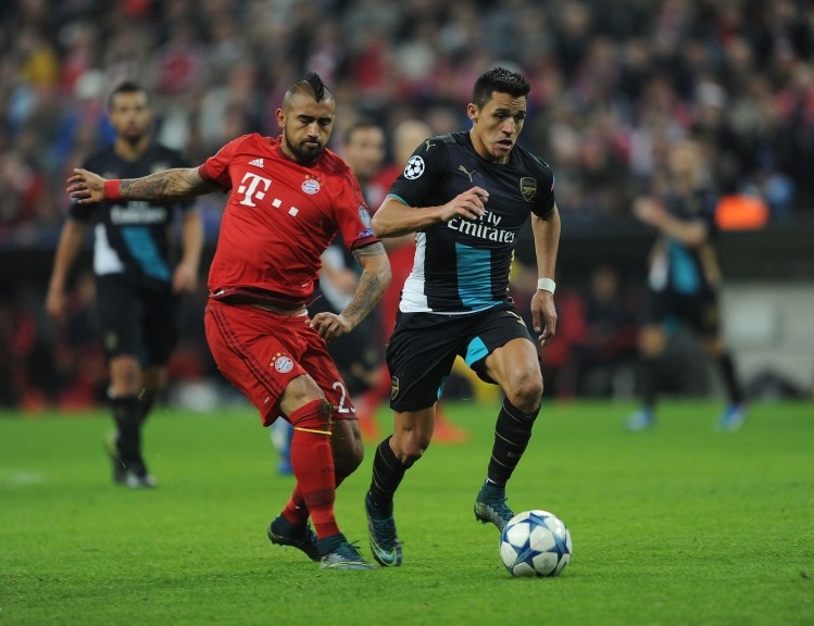 Rivals: Arsenal have been drawn against Bayern Munich for the fourth time in five years