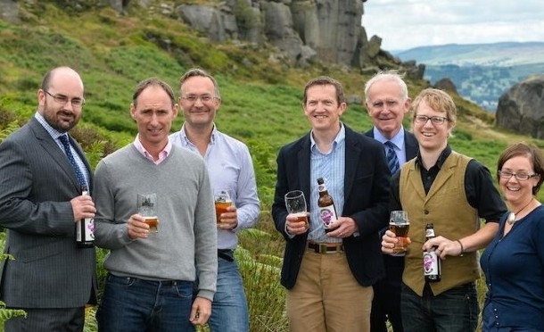 The Ilkley team celebrate the sale to Half Full Beer Co
