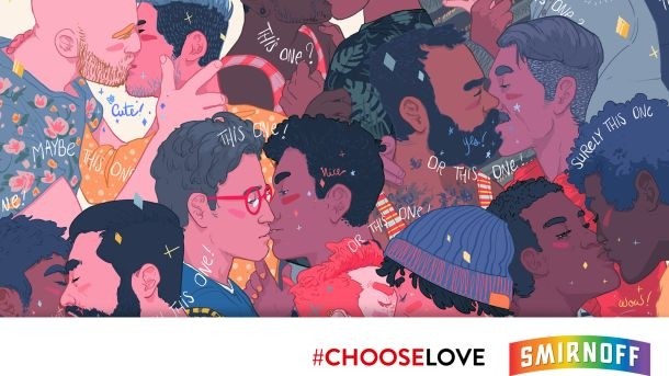 Choose love: illustrator Ricardo Bessa is just one artist involved in the Smirnoff campaign