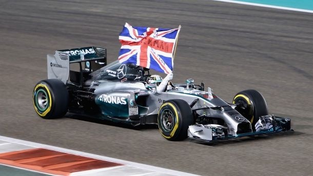 Flying the flag: Lewis Hamilton will be on the hunt for a third straight World Championship