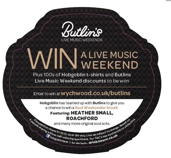 Butlins & Hobgoblin music weekends competition