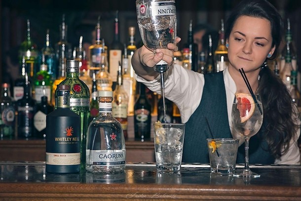 Pouring cocktails at The Trading House, City of London