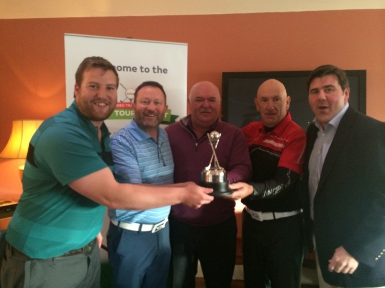 The winning foursome with Kieron Griffiths from one of the tournament's sponsors Sidney Phillips