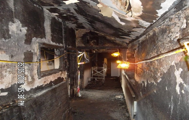 Fire damage caused by self-combusting tea towels at The Wheatsheaf in Rutland