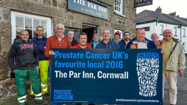 Champions: the Cornwall pub is the charity’s favourite local