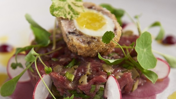 Venison tartare: served by James Mackenzie at the Pipe & Glass inn