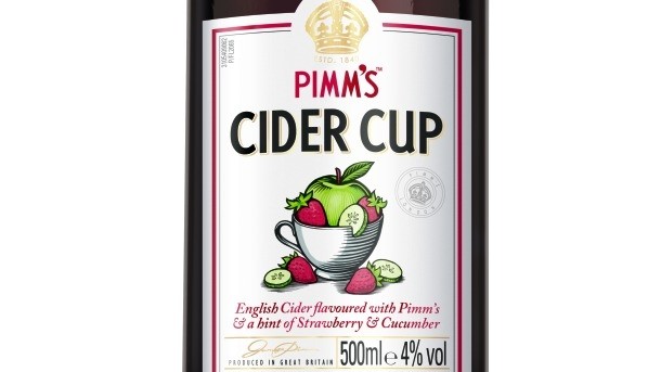 Pimm’s Cider Cup is made from Pimm’s No.1 and British cider, blended with Pimm’s strawberry and cucumber flavours