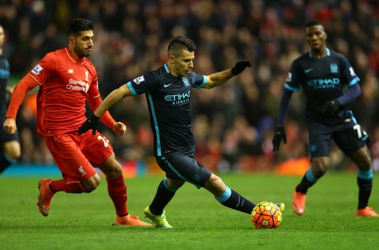 End of year match: Sergio Aguero will hope to feature for Manchester City against Liverpool