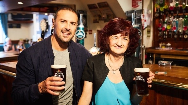 Charity champion: landlady Jeanne Brennan with Paddy McGuinness