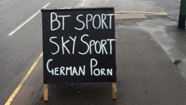 Shrewsbury pub forced to take down "German porn" A-board