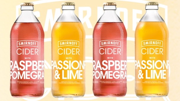 New Smirnoff cider comes in two flavours: Passionfruit & Lime and Raspberry & Pomegranate  