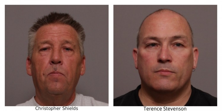 Sentenced: Christopher Shields (left) and Terence Stevenson. Image provided by Leicestershire Police