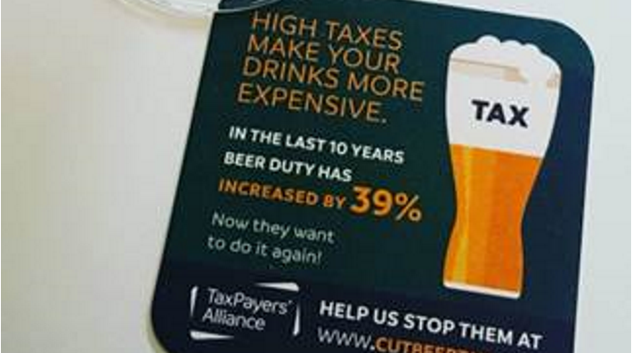 Drink up: Beer mats urge punters to complain to MPs about beer duty