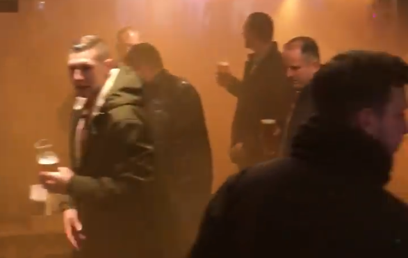 The smoke bomb was in protest over the owners of Hull City