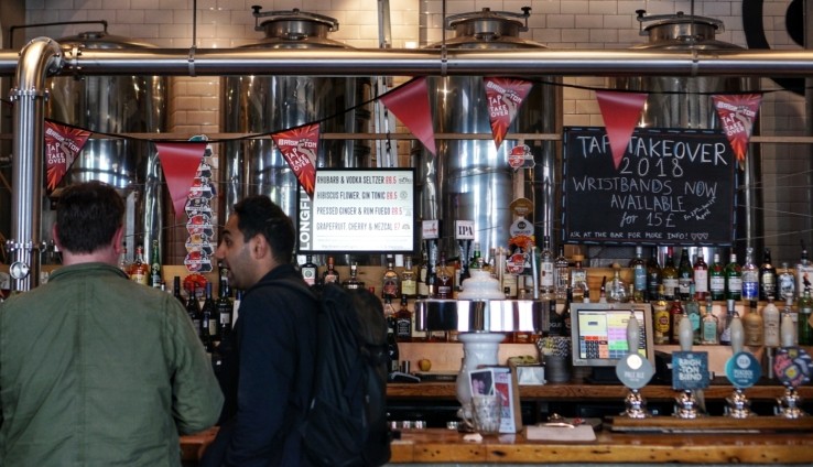 Festival hub: North Laine Brew House featured beers from all of the breweries involved in the event