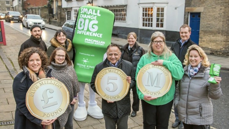 Charitable: staff and punters at Greene King have raised over £5m for Macmillan Cancer Support