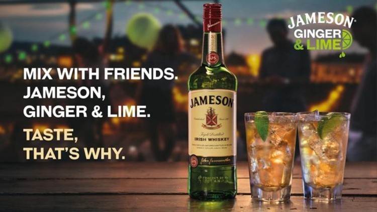 Whiskey drive: Jameson has spent £2m on its Ginger & Lime serve ahead of St Patrick's Day