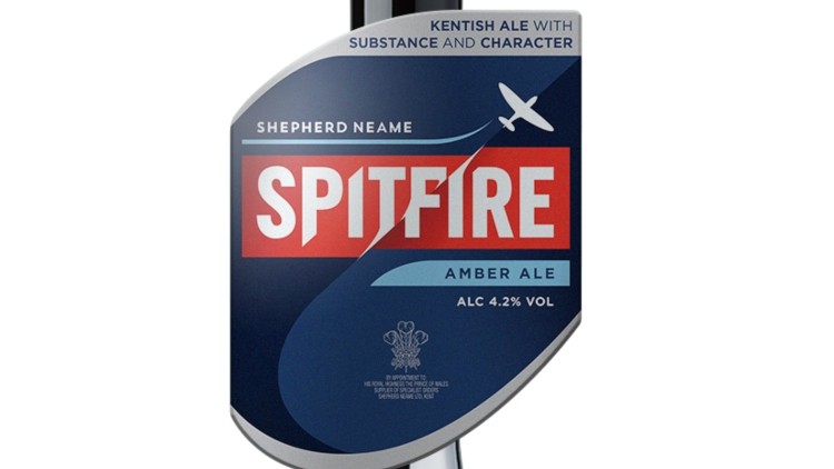 New wings: 'classic' Shepherd Neame brand Spitfire Amber Ale has been given a modern rebrand