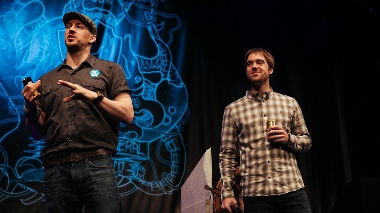 Punk rockers: James Watt (far left) and Martin Dickie (above left) invited about 15,000 investors to BrewDog’s annual AGM