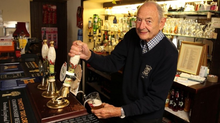 Ripe age: Frank Collins is still going strong and even works up to five days a week in the run up to his 90th birthday