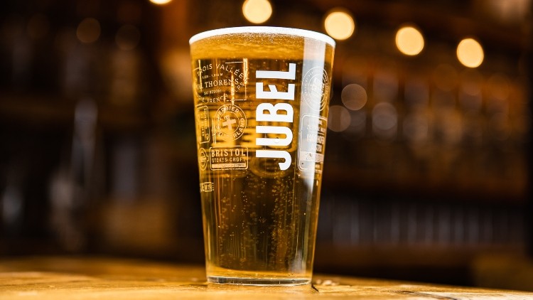 Looking peachy: Jesse Wilson hopes that Jubel beers, including peach infused brew Alpine, will be sold in more than 1,000 outlets by April 2021