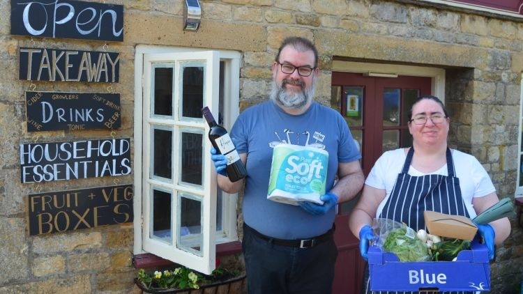 Wearing many hats: Nick Holden and partner Kate Ahrens of the Geese & Fountain have run the pub for almost five years