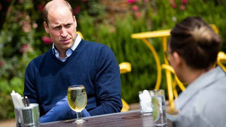 Royal approval: The Duke of Cambridge shows his support to the pub trade