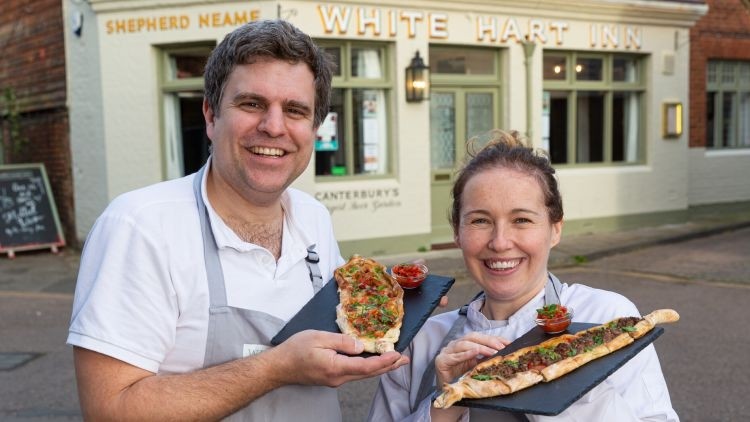 Meal inspiration: Simon and Victoria Young from the White Hart in Canterbury, Kent showcase the new dishes on their menu