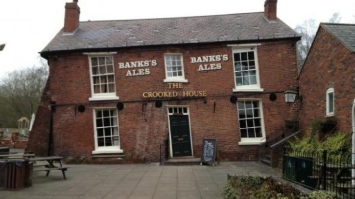 Iconic pub: the Crooked House in Staffordshire was destroyed six months ago