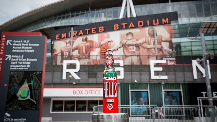 It’s up for grabs now: Camden Town Brewery has announced a partnership with Arsenal Football Club