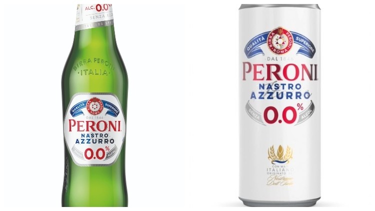New brew: Peroni Nastro Azzurro 0.0% is available in 330ml bottle and can format