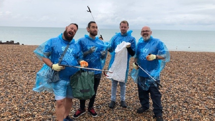 Beach clean-up: more than 100 people descended on the south coast to remove and recycle discarded waste and plastic