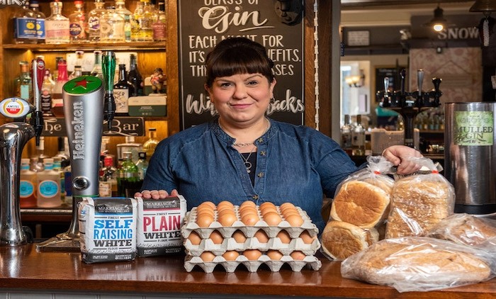 Local hub: Publican Kate Hayden helps the local community at her pub The Snow Goose, Farnborough, Hampshire