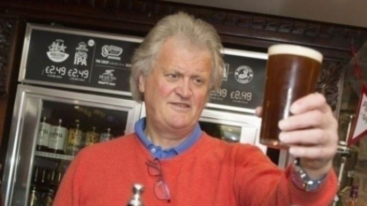 New opening: JDW Heathrow pub Star Light welcomes customers for the first time (Pictured: JDW chair Tim Martin) 