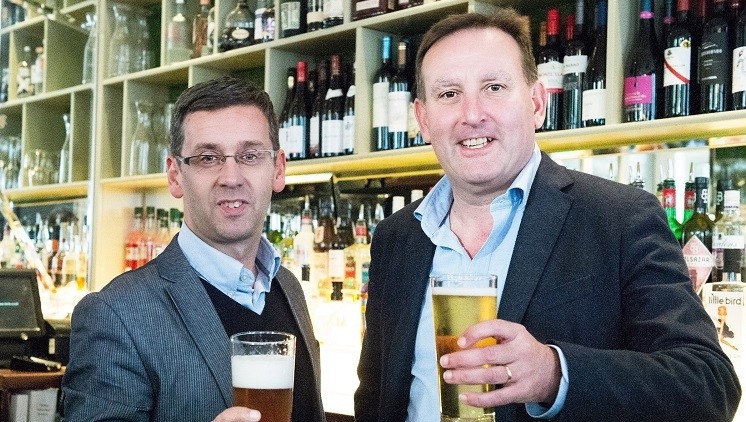 'Pivotal year': City Pub Group CFO Tarquin Williams (left) and executive chairman Clive Watson