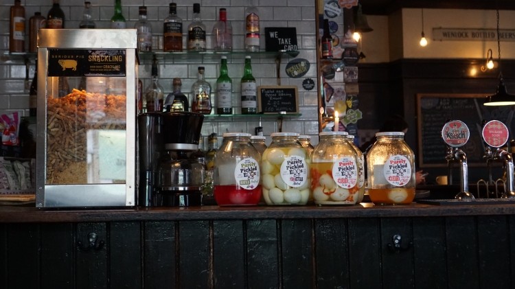 Where pickling came first: Purely Pickled Eggs has long been a staple on the bar at the Cock Tavern (where Howling Hops was born) 