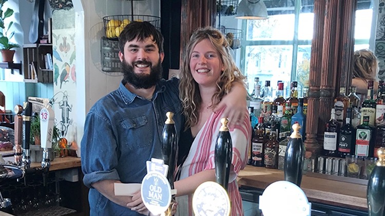 Raising the bar: publicans Max Aben and Rosi Lawrence hope to turn around a failed pub
