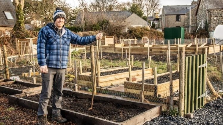 Community space: the garden at the Tafarn y Plu in Gwynedd gives locals the chance to grow their own food in a safe and friendly environment